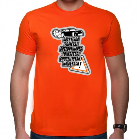 Przedni napęd? t-shirt z nadrukiem